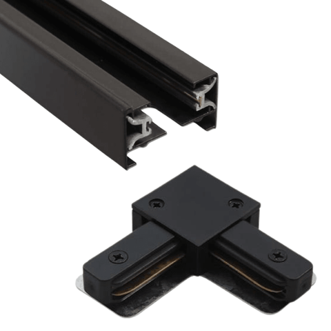 conector imbinare sine, conector pentru sina, conector sina monofazata, cum imbinam doua sine, iluminat interior cu sine, conector tip L, accesorii sine monofazate, led-box.ro