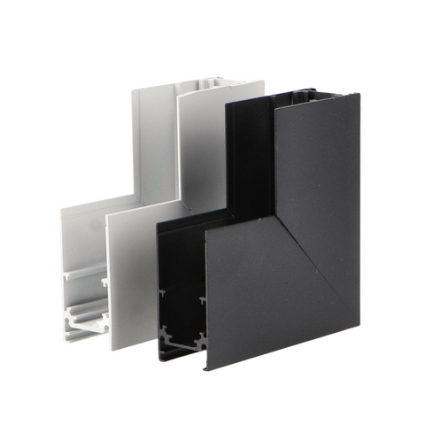 conector in forma de L, conector de colt, conector sina magnetica, conectori imbinare sina, imbinare sina magnetica, led-box.ro