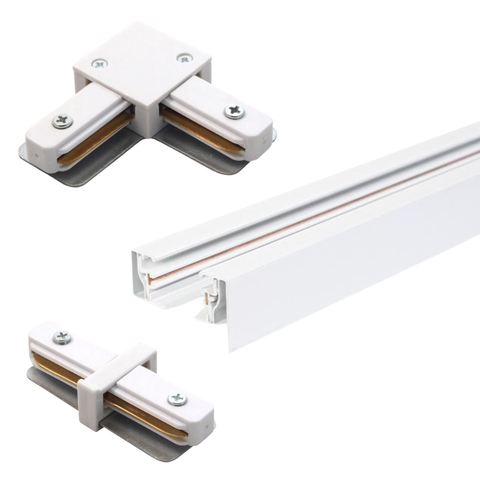 Detaliu conector unghi ‘L’ si I pentru șină 1-F