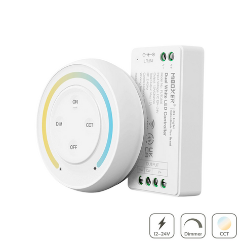 controler cu telecomanda, controler si telecomanda, controler banda led, telecomanda led, controller cct, controler mono, telecomanda banda led dual white, telecomanda cct, telecomanda banda led, miboxer, fut035sa+, dimmer, led-box.ro.