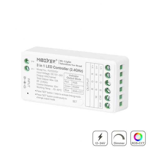 controler rgb, controler 3 in 1, controler banda led, controler miboxer, controler rgbw, controller rgb+cct, controller fut037s, led-box.ro