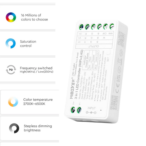 controller wifi, controller banda led, controller 2,4g, controler rgb, controler rgbw, controller rgbcct, controller fut037w, controler miboxer-led-box.ro