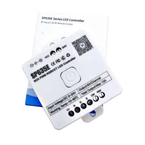 Controler Bluetooth, controller rgbcct, controller banda led multicolora, 12A SP635E, controler 12a- led-box.ro