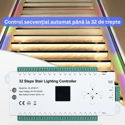 Controler 32 trepte cu senzor pentru controlul secvential al benzii led, led-box.ro