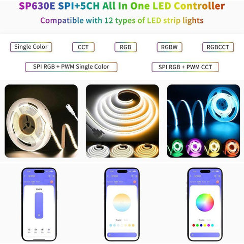 Controler LED All In One SP630E 5CH - led-box.ro