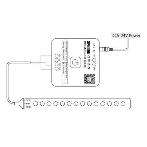 controler digital, controler mono, controler banda led mono, controler digital mono, controler SP636E, led-box.ro