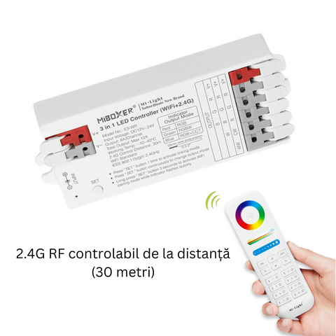 controler 3in1, controler banda led, controler rgb, controler miboxer, controler E3WR, controler wifi, controler compatibil alexa, controler compatibil tuya, led-box.ro