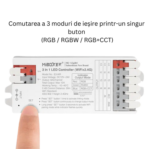 controler 3in1, controler banda led, controler rgb, controler miboxer, controler E3WR, controler wifi, controler compatibil alexa, controler compatibil tuya, led-box.ro