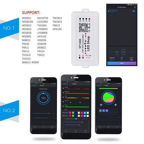 controler banda digitala, controller wifi, led wifi controller, controler benzi digitale, controler SP108E- led-box.ro