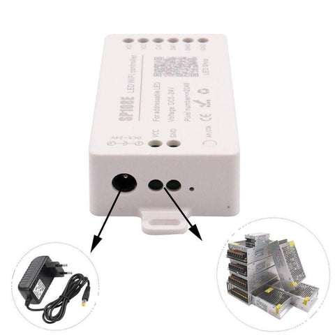 controler banda digitala, controller wifi, led wifi controller, controler benzi digitale, controler SP108E- led-box.ro