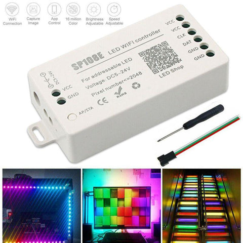 controler banda digitala, controller wifi, led wifi controller, controler benzi digitale, controler SP108E- led-box.ro