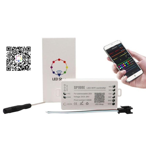 controler banda digitala, controller wifi, led wifi controller, controler benzi digitale, controler SP108E- led-box.ro