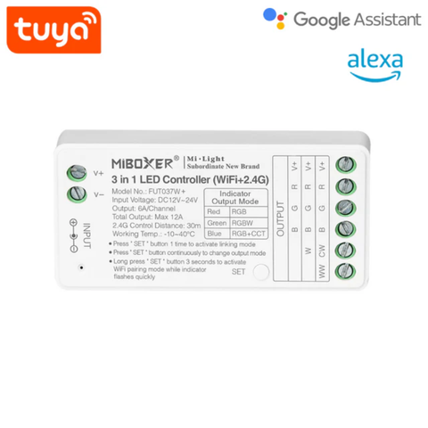 Controler MiBoxer FUT037W+ pentru bandă LED RGB 20m
