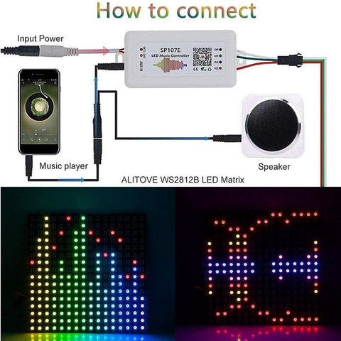 Controler muzical SP107E SPERLL pentru banda LED digitala - led-box.ro