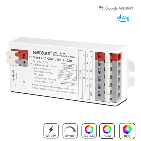 controler rf, controler 3in1, controler miboxer, controler E3-RF, controler banda led, controler rgb, controler rgbw, controller rgb+cct, led-box.ro