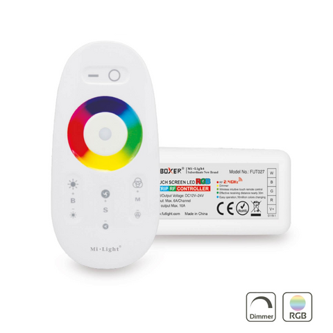 controler cu telecomanda, controler MiLight, telecomanda RGBW, FUT027, controler banda led rgbw, set controler cu telecomanda, MiBoxer, led-box.ro