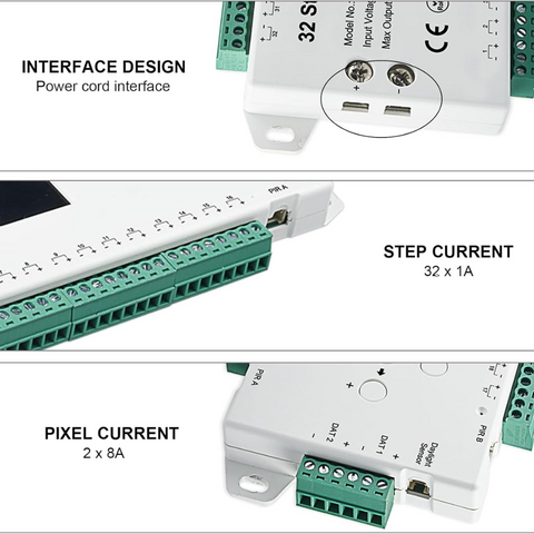 Controller RL-STEP-P1 și senzor PIR pentru activare automată.