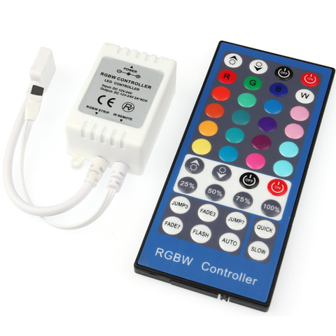 controler banda led rgbw, controler si telecomanda rgbw, controller pentru banda rgbw, telecomanda 40 taste banda led, rgbw controller, led-box.ro