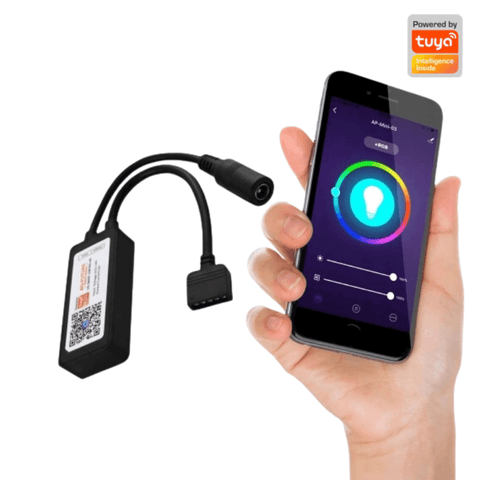 Controler LED RGBW, Smart WiFi LED controller, Tuya LED controller, 5-24V LED controller, 6A LED controller, WiFi LED RGBW controller, Tuya smart LED, RGBW LED strip controller, LED controller 5V-24V, led-box.ro