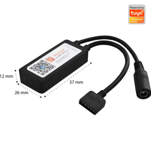 Controler LED RGBW, Smart WiFi LED controller, Tuya LED controller, 5-24V LED controller, 6A LED controller, WiFi LED RGBW controller, Tuya smart LED, RGBW LED strip controller, LED controller 5V-24V, led-box.ro