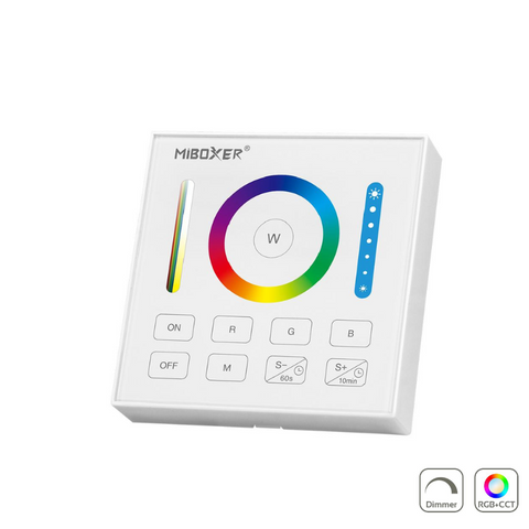 panou touc, panou tactil perete, controller smart perete, controller RGB+CCT, B0 MiLight, intrerupator touch, dimmer touch, MiBoxer, Led-box.ro