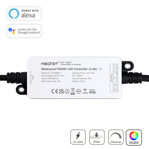 controller led, controler banda led, controler rgbw, controler milight, controler miboxer, controler rgbw, controler fut038s-p, controler rezistent la apa, controler waterproof, controler 2.4ghz, led-box.ro