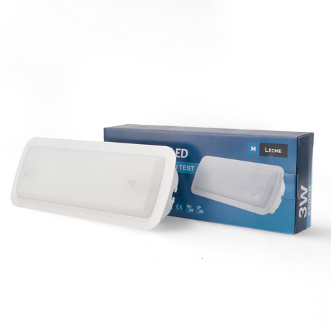 Corp de urgență 3W montabil aplicat sau încastrat, alb led-box.ro