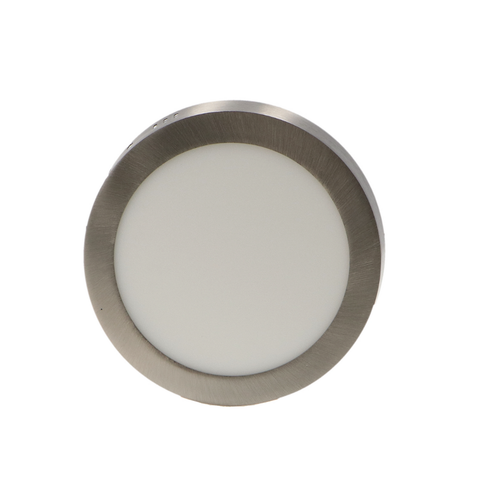 Spot LED 12W din aluminiu nichelat, montaj pe suprafață