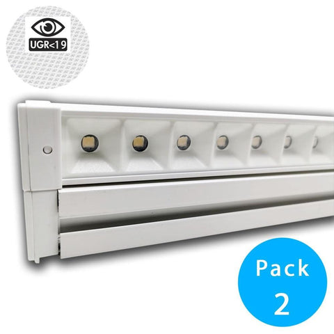 Corp iluminat Linear 28W 4000K HALLE DYNAMICS UGR19, 2 bucati - led-box.ro