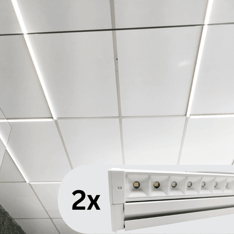 Corp iluminat Linear 28W 4000K HALLE DYNAMICS UGR19, 2 bucati - led-box.ro