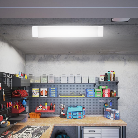 corp liniar pentru garaje sau ateliere, lampa liniara slim, 120cm, led-box.ro