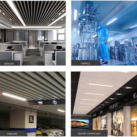 corp iluminat birou, fabrici, parcari si centre comerciale, lumina puternica led-box.ro
