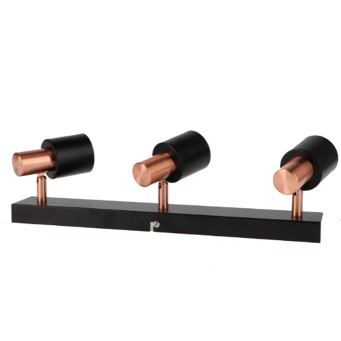 Corp de iluminat plafonieră 2xGU10 Seria Gold, negru mat