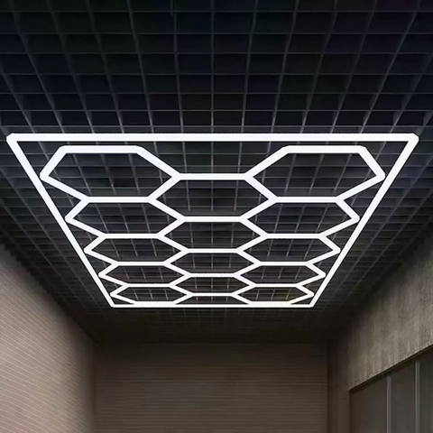 plan asupra panoului LED hexagonal HoneyComb cu lumină uniformă