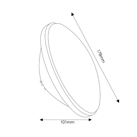 bec Osram PAR56, protecție IP68 pentru apă dimensiuni 101x178mm