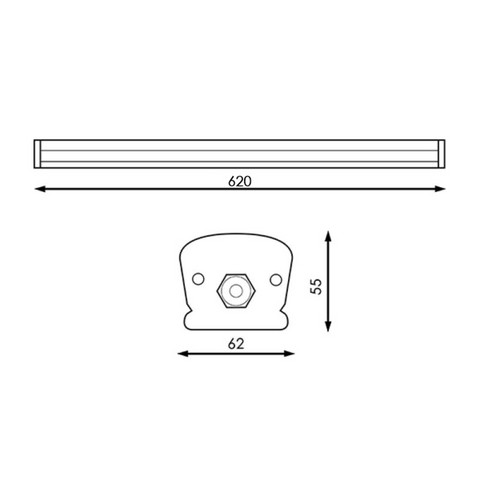 corp led liniar slim 62x55x620 mm led-box.ro