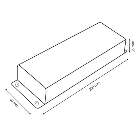 driver profesional dimabil 200W pentru iluminat exterior și sportiv, dimensiuni 60x200mm