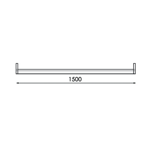 suport din aluminiu cu lungime 1500mm, reprezentat grafic, led-box.ro