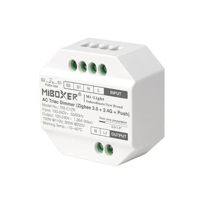 dimer, triac, dimmer zigbee, dimmer push, dimmer miboxer, tri-c1zr, dimmer comutator, dimmer 2.4Ghz, led-box.ro
