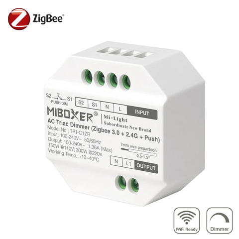 dimer, triac, dimmer zigbee, dimmer push, dimmer miboxer, tri-c1zr, dimmer comutator, dimmer 2.4Ghz, led-box.ro