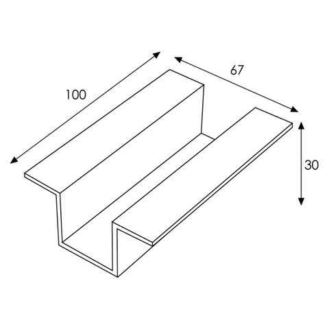 element fixare sina in rigips, element montaj sina incastrata, accesoriu montaj rigips , element fixare sina magnetica in rigips, sine magnetica incastrata in rigips, led-box.ro
