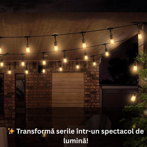 ghirlanda decorativa 6500mm cu 10 becuri led 2700k, led-box.ro