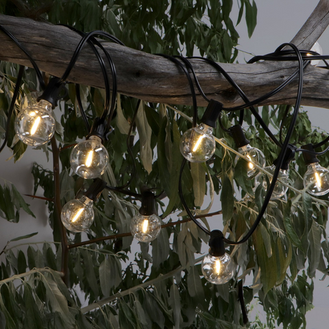 ghirlanda led 25 becuri 2700k ip44, 7,5 metri, led-box.ro