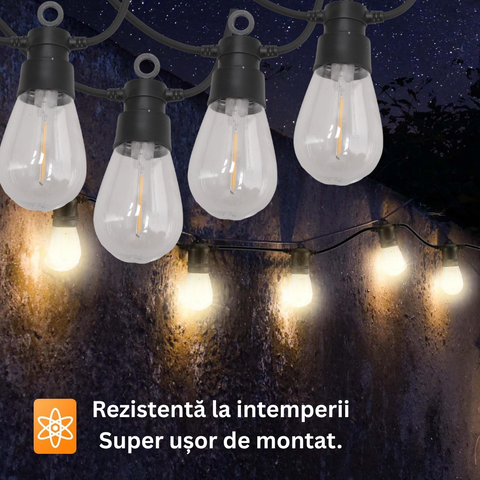 ghirlanda led exterior interior rezistenta la intemperii, usor de montat, led-box.ro