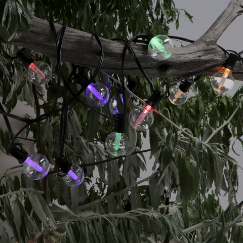 ghirlanda cu incarcare solara, led rgb+alb cald, 7500mm cu 15 becuri