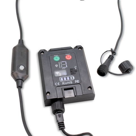ghirlanda cu 10 becuri rgbw, senzor si telecomanda, pentru terasa sau gradina, led-box.ro