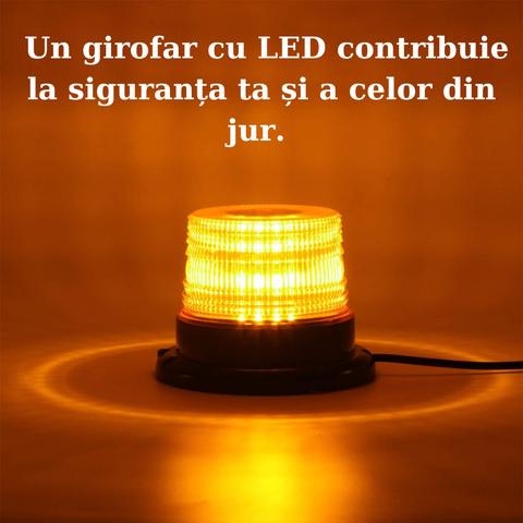 girofar auto led, lampa de avertizare, girofar masini, girofar 30w, girofar avertizare lumina portocalie, girofar motostivuitor, girofar masini utilitare, girofar led avertizare, led-box.ro