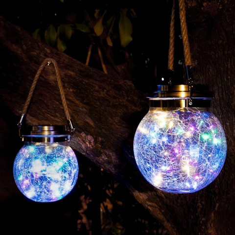 lampi solare globuri cu lumina colorata pentru decor gradina, led-box.ro