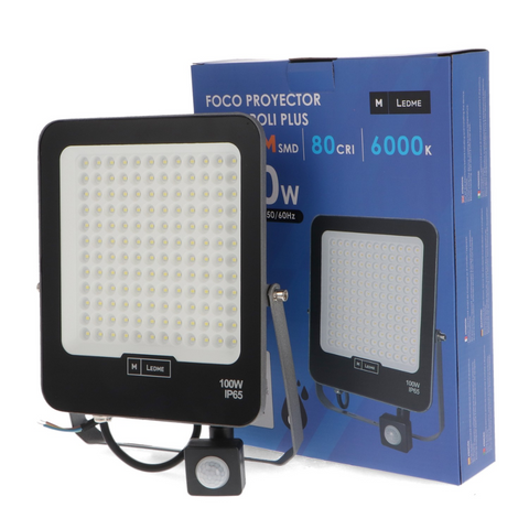 Reflector LED cu lumină alb rece si alb natural, imagine cu proiectorul si cutia