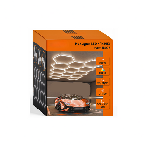 Iluminat uniform 456W 4000K pentru spații de lucru extinse